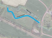 Schetsontwerp hoogwatergeul (bovenaanzicht)